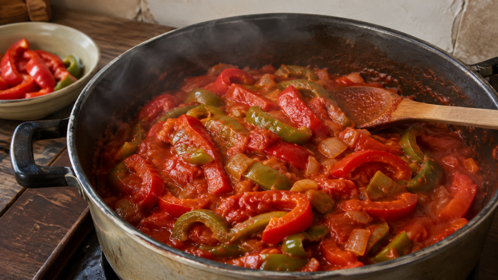 овощная основа с перцем луком и томатами